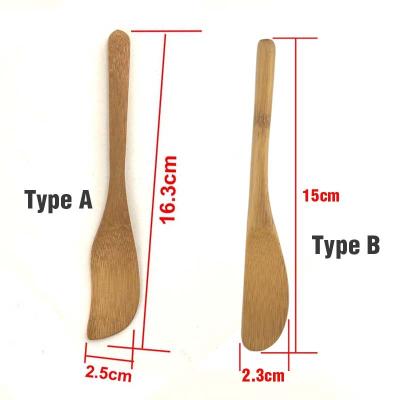 China Sustainable Bamboo Flat Butter Knife 16cm Flatware Ketchup Spreader Butter Knife Handle Sanwich Tools for sale