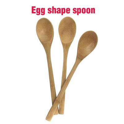 China Sustainable Bamboo Spoon Tableware Kitchen Utensil Cooking Stirring Spoon Mixing Flat Handle Natural Material With Logo for sale