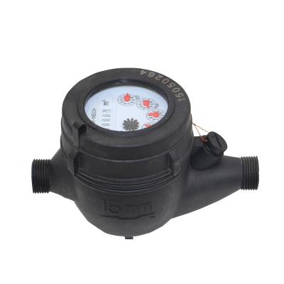 China High Performance 1/2inch~2inch Dial Water Meter Body Plastic Dry Cold Water Meter For Home Residential for sale