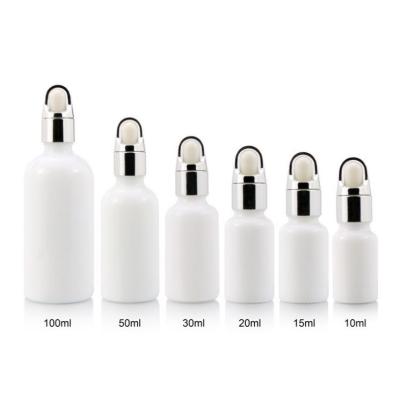 China Cosmetic 10ml 15ml 20ml 30ml 50ml Clear glass serum bottle transparent dropper bottle for packaging for sale