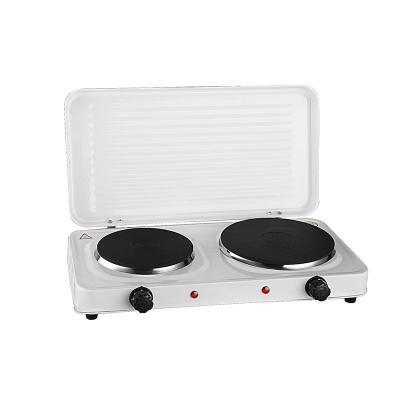 China Hot Selling Hotel Double Electric Stove With Cover For Kitchen Use for sale