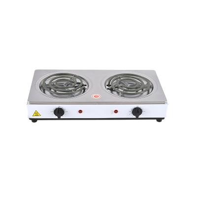 China RV Hot Dish Cooker Portable Electric Double Burner 2000w Heating Plates for sale