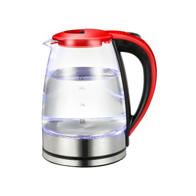 China 360 Degree Rotation Base Customized Glass Electric Kettle 110V 127V 220V 230V 240V 1500W 1800W 2000W for sale