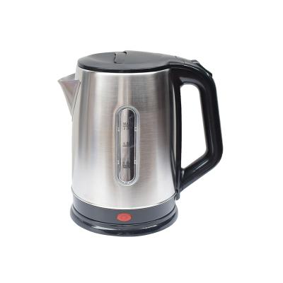 China 360 Degree Rotation Base Electric Kettle With Windows Stainless Steel Travel Kettle for sale