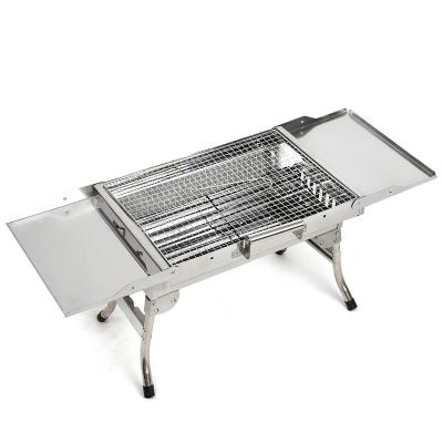 China Easily Assembled Portable SS S/S Charcoal BBQ BBQ Grill For Indoor Outdoor Camping for sale