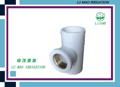 China Brass Irrigation Fittings Water Pipe Threaded PVC Tee 1.2mm - 2.5mm for sale