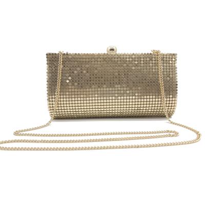 China 2022 Metal Cloth Made in China Top Quality Women Dinner Bag Gold Evening Clutch Bag for sale