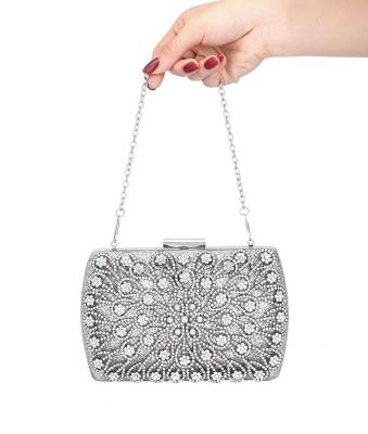 China Clothing Store Handbag Factory Product Glitter Peacock Pattern Crystal Rhinestone Evening Bag Women Custom Clutch Bags for sale