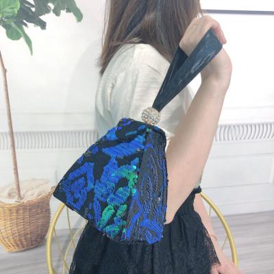 China Sequins 2022 blue sequins party evening clutch bag for women for sale