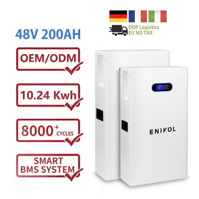 중국 라이프포4 48v 200ah 리?? 이온 배터리 10kW 에너지 저장 태양 전지 벽 배터리 판매용