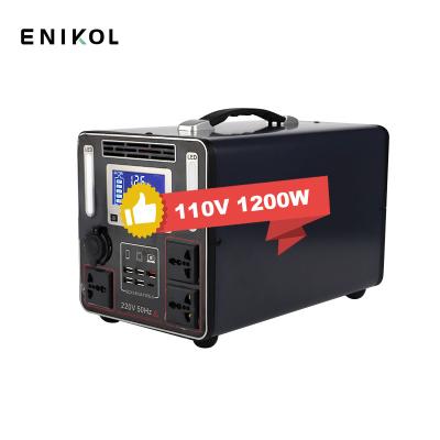 Cina Generatore di stazione elettrica portatile 110V 220V 1200W 120ah in vendita