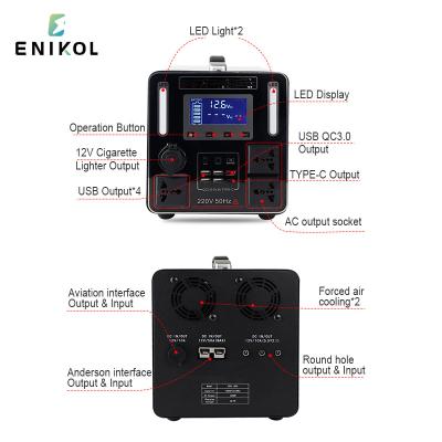 Cina Stazione di alimentazione portatile da 1200 W Ion di litio 12V 100ah 120ah Batteria solare in vendita