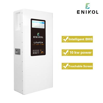 China Touchscreen Wall Mounted LiFePo4 200AH 51.2V Lithium Iron Phosphate Battery For Energy Storage for sale