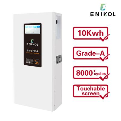 China 51.2v 5kwh 10kwh 15kwh Lithium Wall Mounted Lifepo4 Battery Powerwall With Touchable Screen zu verkaufen