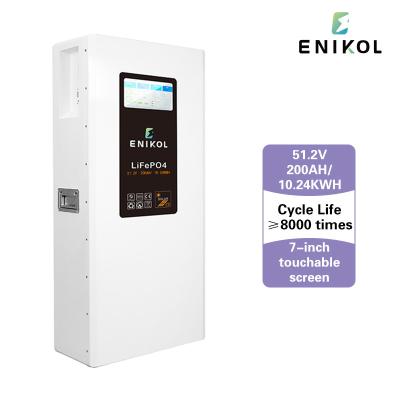 Chine Touchable screen 51.2V 100AH 200AH 300AH Wall Mountable LiFePO4 Energy Storage Battery à vendre