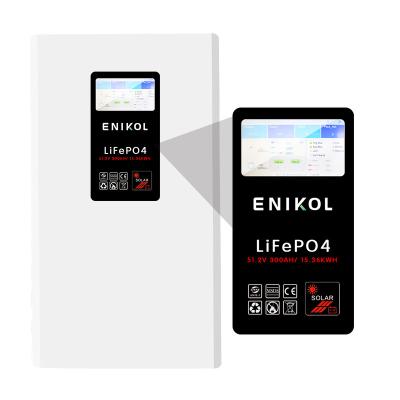 China Rechargeable Lithium 300Ah 15KWh Wall Mounted LiFePO4 Battery Pack Built In BMS for sale