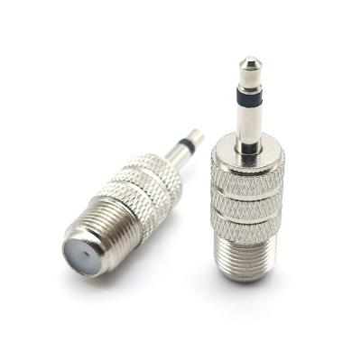 China RF Adapter F Female To 3.5mm Connector Mono Brass Adapter for sale