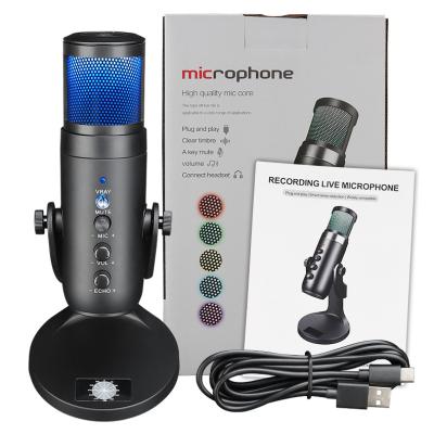 China Recording Studio Microphone Condenser Portable Multifunctional High Density USB Gaming Microphone for sale