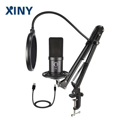 China Xiny Game Shock Mount Usb Music Studio Equipment Arm Condenser Microphone Portable Home Recording Podcast Set for sale