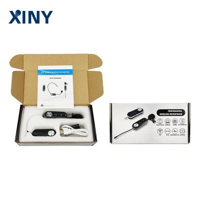 China Portable Professional Wireless Lapel Mic Headset Lavalier Wireless Xiny Youtube UHF Microphone for sale