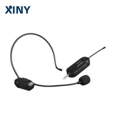 China Xiny Portable Wireless Headphone Head UHF Worn Microphone For Voice Amplifiers 3.5mm Radio Microphone Headset for sale