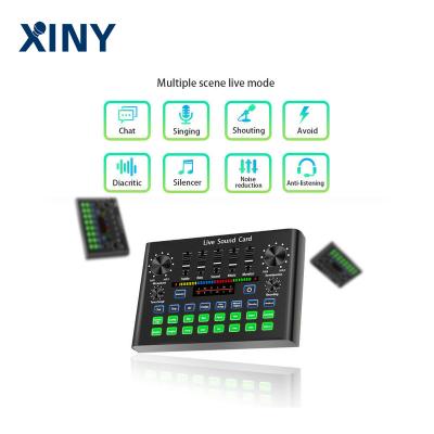 China Live Xiny Professional Audio Interface External Music Microphone Recording Sound Card for PC Recorder Computer Studio Live for sale