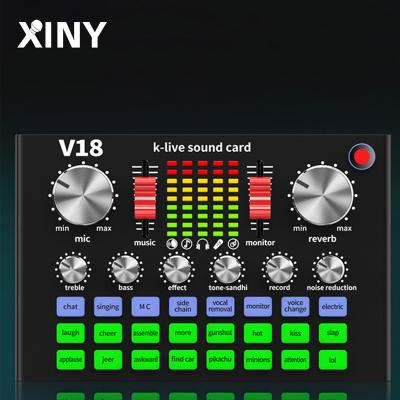 China Live Xiny 2 in 1 External Sound Card USB to 3.5mm PC Audio Laptop Recording Live Show Sound Cards for sale