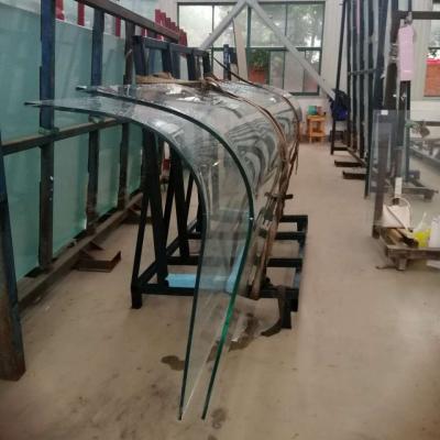 China Modern Curved Tempered Glass For Building Glass Facade / Curtain Wall Tempered Glass Sheet for sale