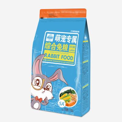 China Stored manufacturers direct sales of high quality nutrition fresh balance quality preservation zipper design moisture-proof rabbit food for sale