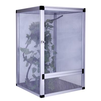 China Breathable Rugged And Durable Square Transparent Metal Mesh Reptile Mini Greenhouse for sale