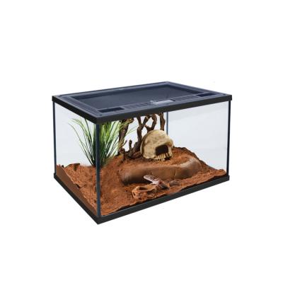 China Manufacturers Stocked Direct Selling Pet Lizard Snake Reptile Mini Greenhouses Glass Cage for sale