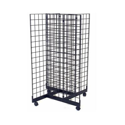 China On The Wall Chrome Plated Mobile Multi Functional Wire Mesh Display Rack With Multiple Hangs - New Rack for sale