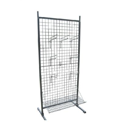 China Durable Floor Mesh Wire Toy Gun Display Rack Toy Display Rack Steel Mesh Display Rack for sale