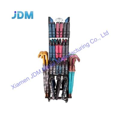 China Durable Custom Umbrella Retail Metal Display Stand Floor Umbrella Display for sale