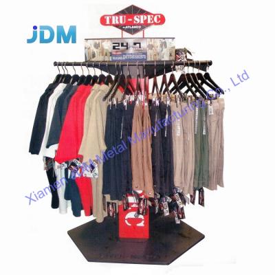 China On The Wall Rack Chain Stores Shopping Mall Simple Graceful Metal Flooring Retail Clothes Clothes Shop Fixture Fixture for sale