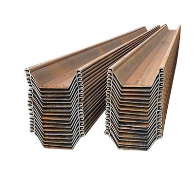 China Cheap price 400*100*10.5w type 2 type SY295 S355GP S430GP Q345 48kg pile z type u shape steel sheet steel sheet pile steel sheet pile for sale