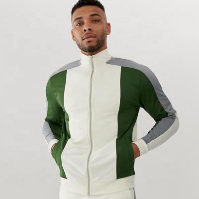 China Anti-UV Men's Clothing Polyester Spandex Block Design Raglan Slim Fit Tracksuits For Men for sale