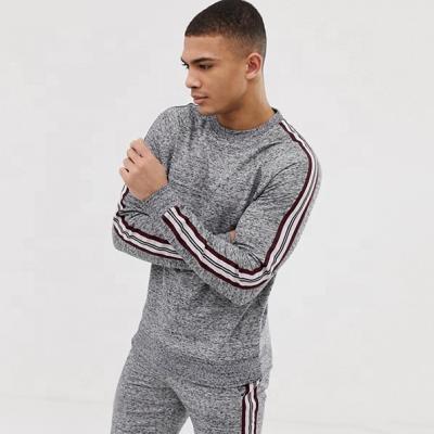 China OEM Antibacterial Side Stripped Heather Tank Top Sweatshirts And Shorts Soccer Sport Tracksuit Sets for sale