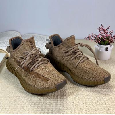 China Fashion Trend New Brand Original Yeezy reflective Shoes Men Women Knitting Sports Shoes Running_Sneakers Earth Brown Yeezy 350 Yeezy 350 v2 for sale