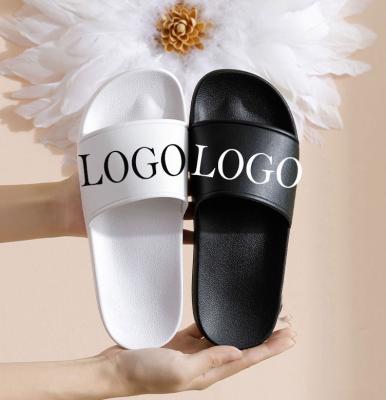 China Cushioning Pattern LOGO Customization Fashion Trend Thickening Slipper Slides Unisex Sliding Door Pillow Sandals Slides Slippers for sale