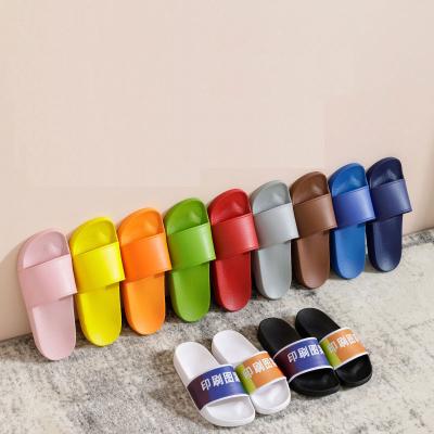 China Women's Slippers Factory Cushioning Customized PVC Eva Pattern Customization Slipper Slide On Camper White Slide Slippers Custom for sale