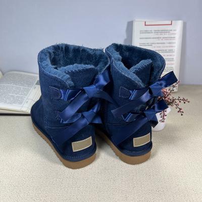 China 2022 New Trend Women's Flat DES Women's Winter Boots Outdoor Warm Boots Fur Suede Women's Wool Snow Boots for sale