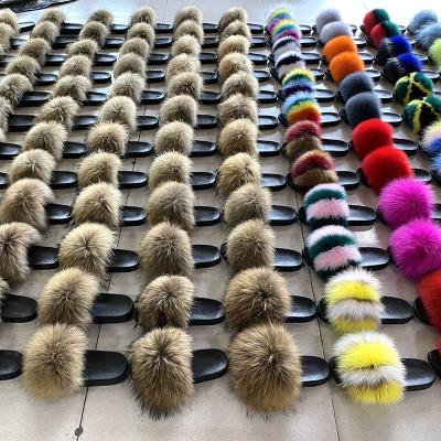 China Cushioning Be Seditious With Color Home Fur Slippers Design Fur Slippers Fur Bedroom Slippers for sale