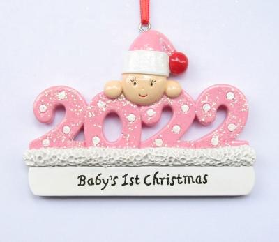 China Personalized 2022 Christmas Baby Ornaments for sale