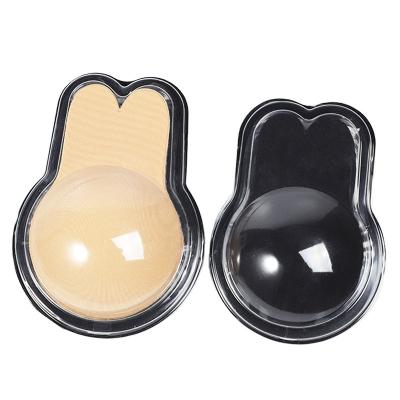 China Dropshipping QUICK DRY Adhesive Strapless Lift Nipple Covers Women Breast Lift Backless Sticky Rabbit Ear Pies Self Adhesive Bra for sale