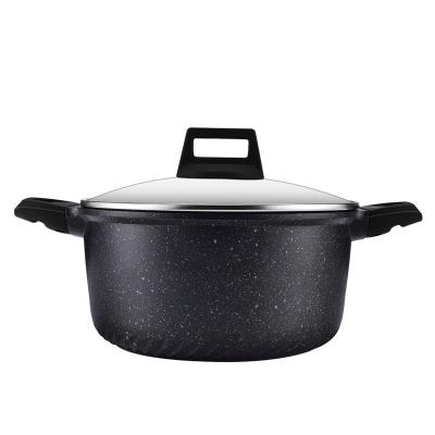 China Sustainable Professional Manufacture Casserole Black Enamel Cooking Seafood Kitchenware Pot With Lid for sale