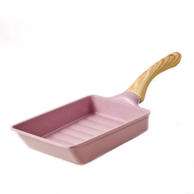 China Tamagoyaki Mini Non Stick Pan Cast Aluminum Breakfast Pan Viable Square Japanese Style Small Pan for sale