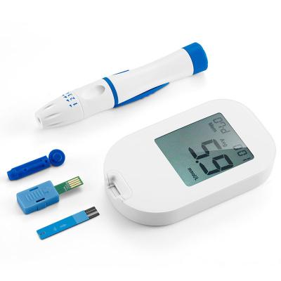 China Big Screen Digital Blood Glucose Meter With Coding and Test Strips for sale