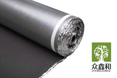 China Vapor Proofing Foam Laminate Underlay 2mm Silver Foam Comfort Step Floating Flooring for sale