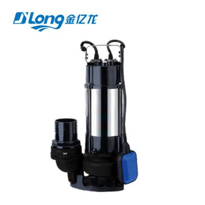 China V750 0.75kw 1hp 300L/M flow of family homes large 12M 220v 2 inch electric vertical submersible sewage pump for sale